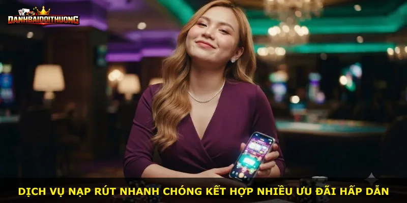 Dịch vụ nạp rút nhanh chóng kết hợp nhiều ưu đãi hấp dẫn