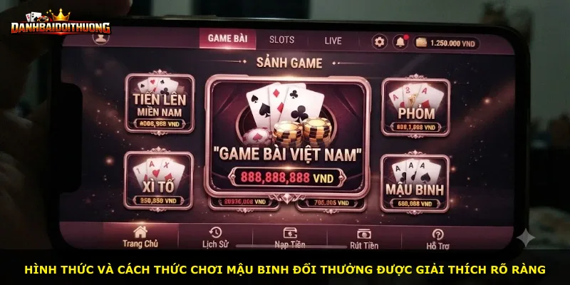 Hình thức và cách thức chơi Mậu Binh đổi thưởng được giải thích rõ ràng