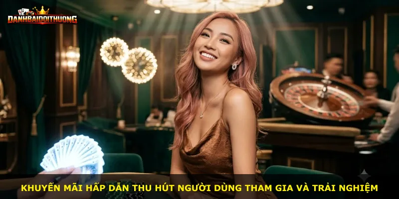 Khuyến mãi hấp dẫn thu hút người dùng tham gia và trải nghiệm