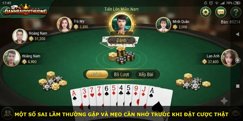 Một số sai lầm thường gặp và mẹo cần nhớ trước khi đặt cược thật
